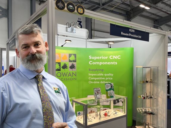 Neil Williams on the stand at Southern manufacturing show